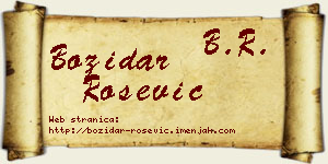 Božidar Rošević vizit kartica